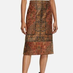 Kobi Halperin Devon Faux Suede Print Pencil Skirt – Clay – Size 2 – NWT